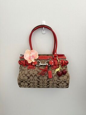 Coach Hampton Braided Satchel Shoulder Bag